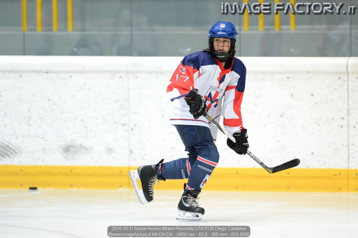 2014-10-11 Aosta-Hockey Milano Rossoblu U14 0120 Diego Calabresi